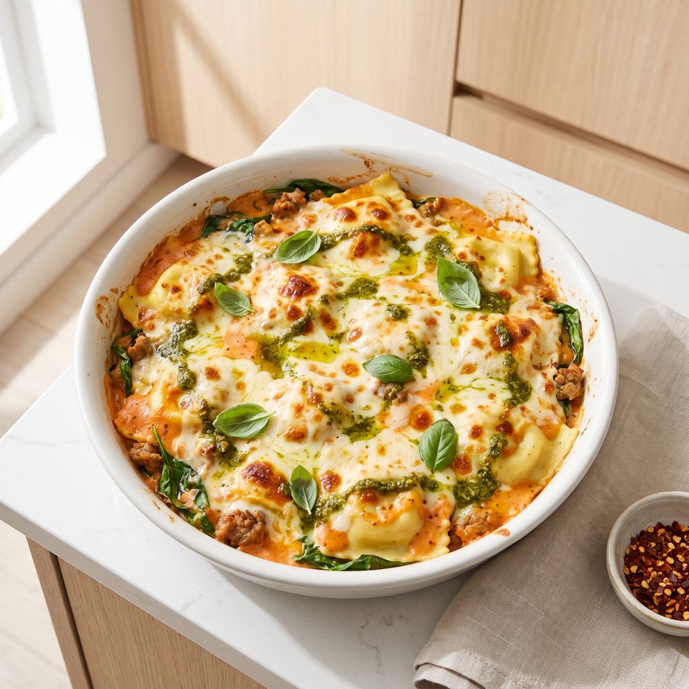 Six-Ingredient Baked Ravioli Casserole