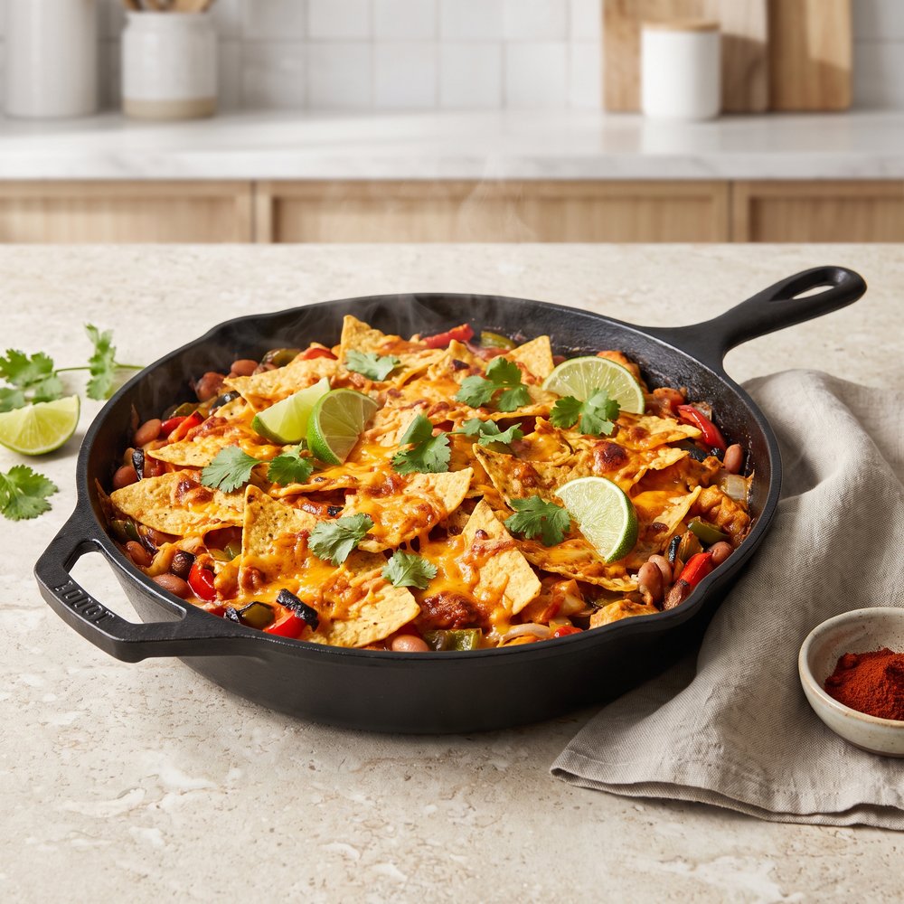 Skillet-Baked Chicken Fajita Casserole
