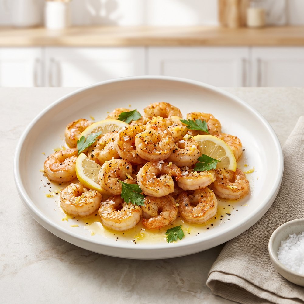 Skillet Butter-Lemon Shrimp