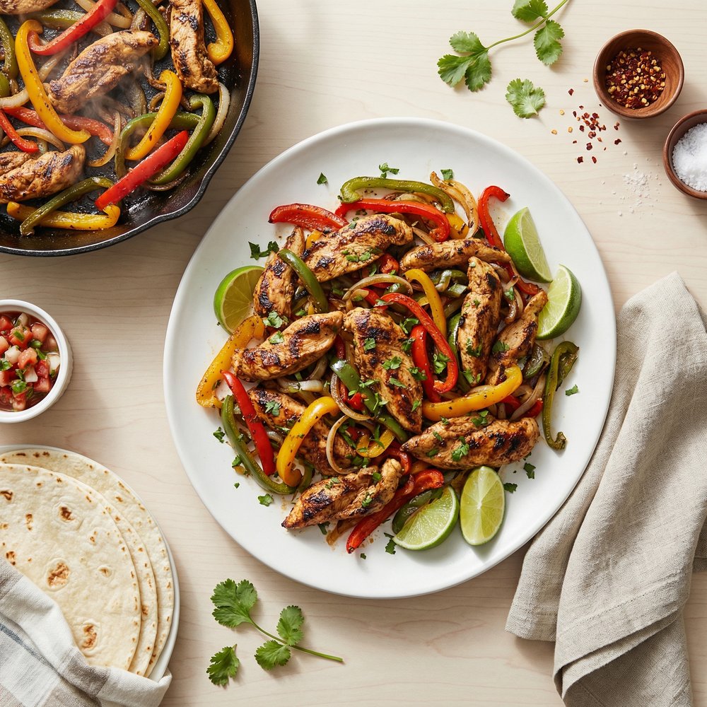 Skillet-Seared Chicken Fajitas