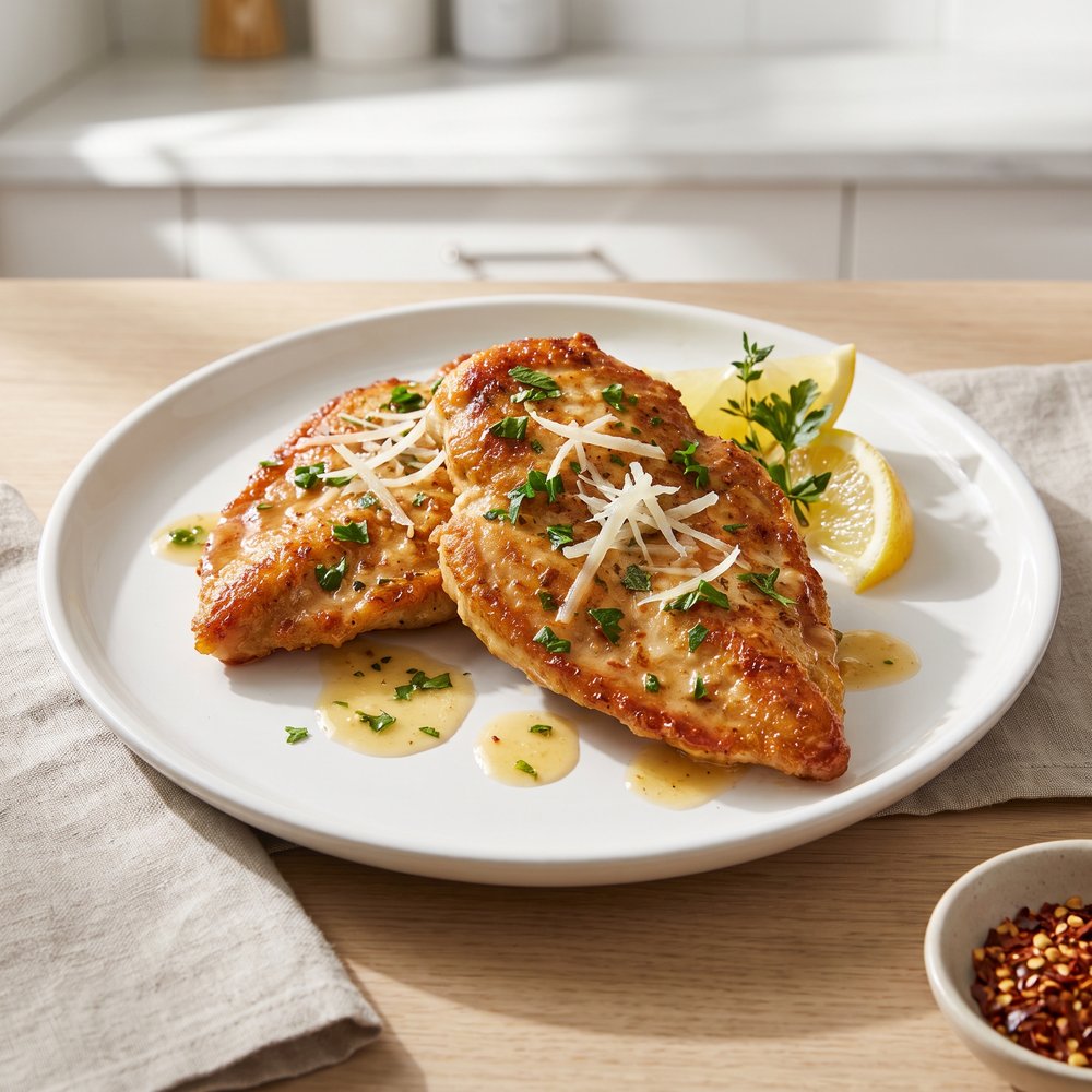 Skillet Chicken with Garlic-Knot Butter
