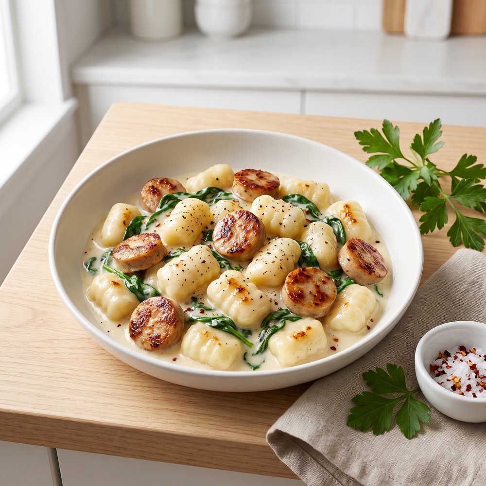 Skillet Gnocchi with Chicken Sausage