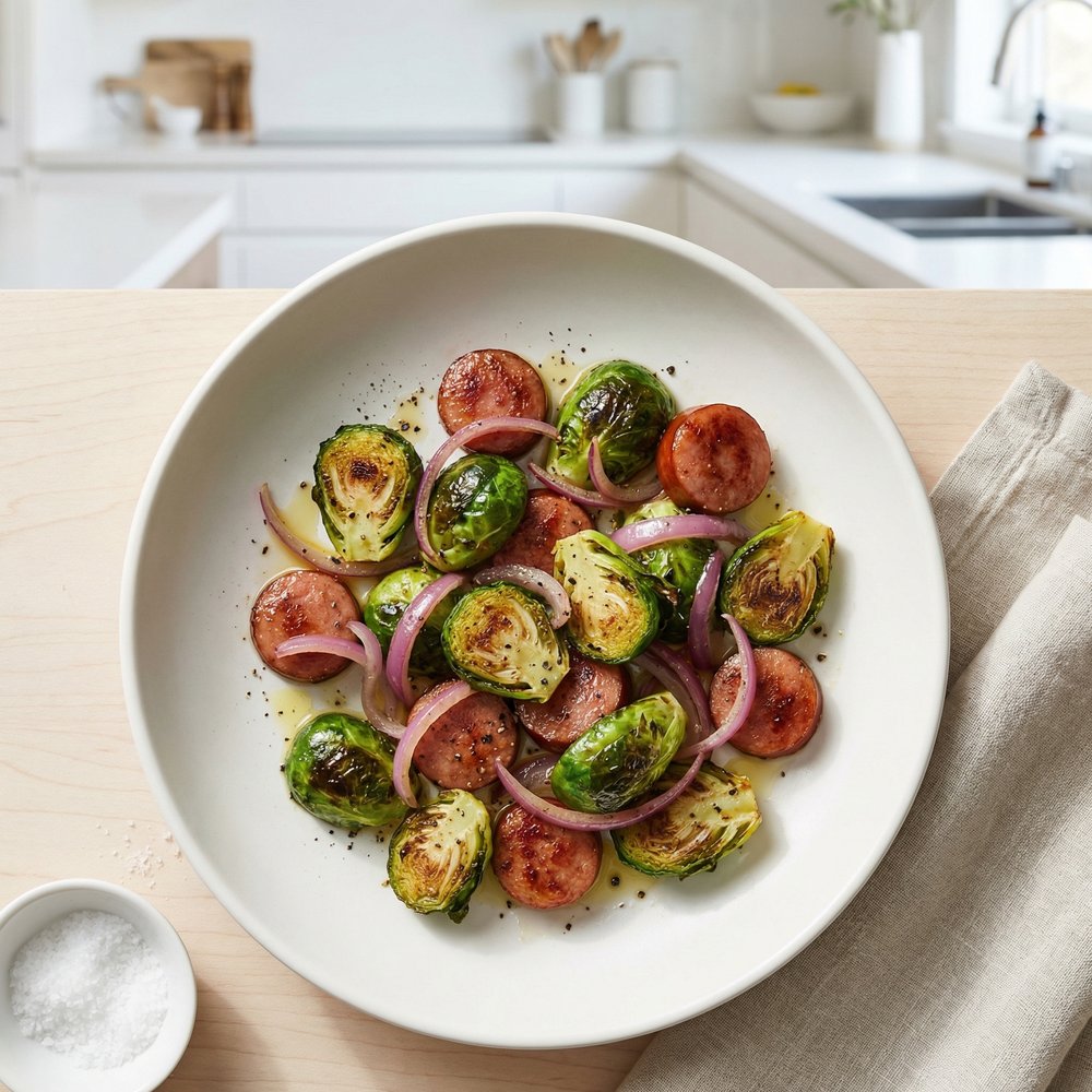 Kielbasa and Brussels Sprouts Skillet