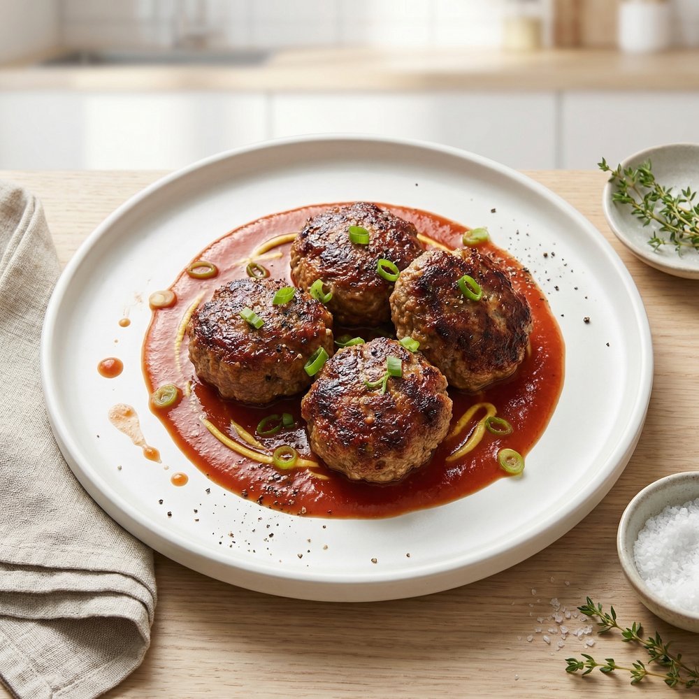 Skillet Mini Meatloaf Patties