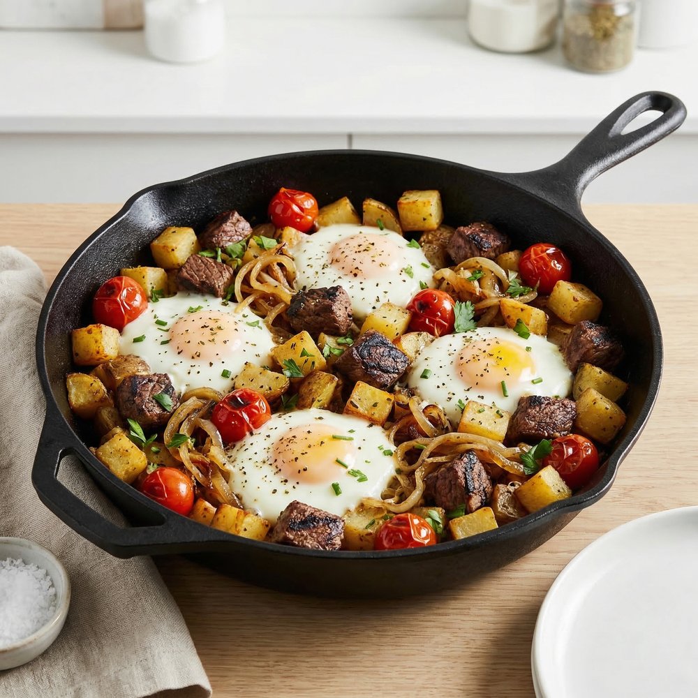 Beef and Eggs Breakfast Hash