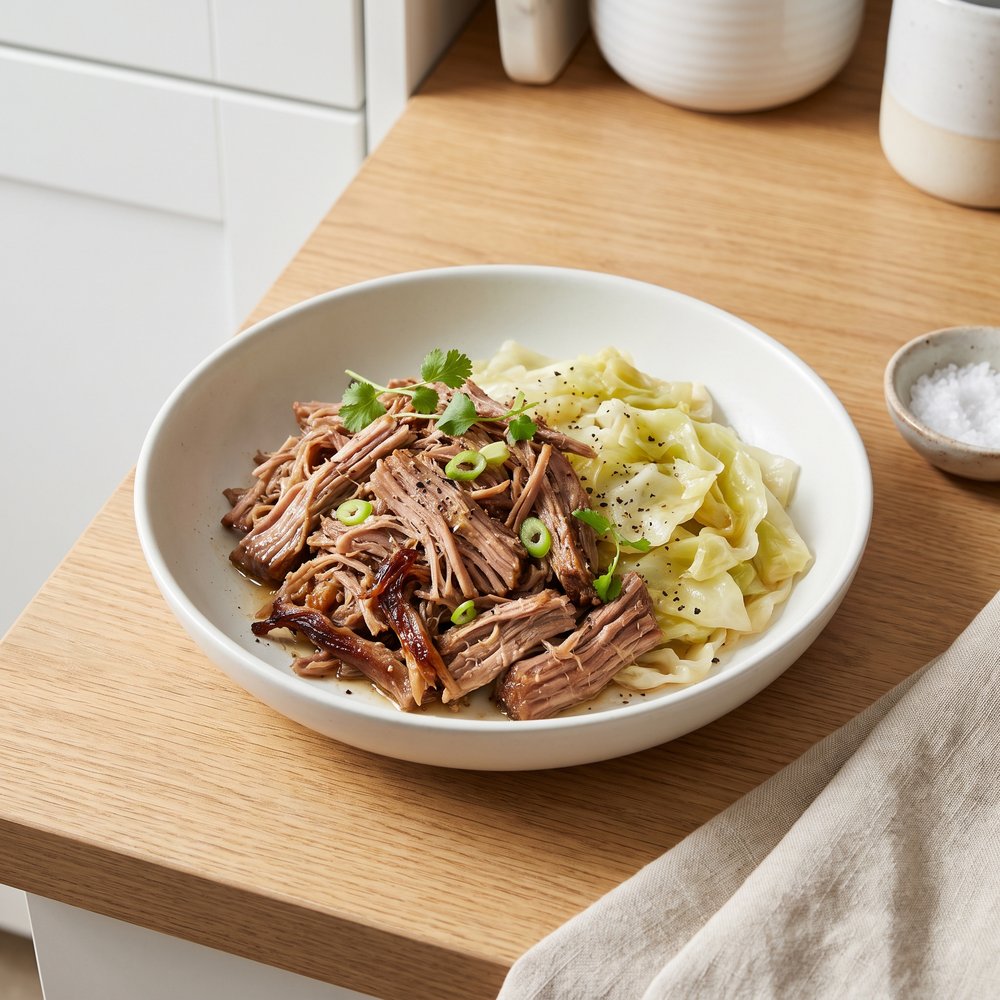 Slow-Cooker Kalua-Style Pork with Cabbage