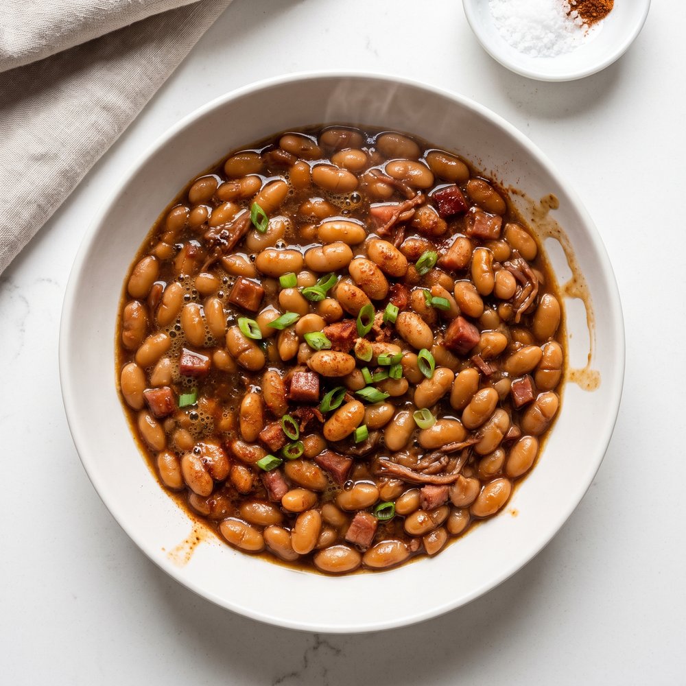 Slow Cooker Baked Beans Using Canned Beans