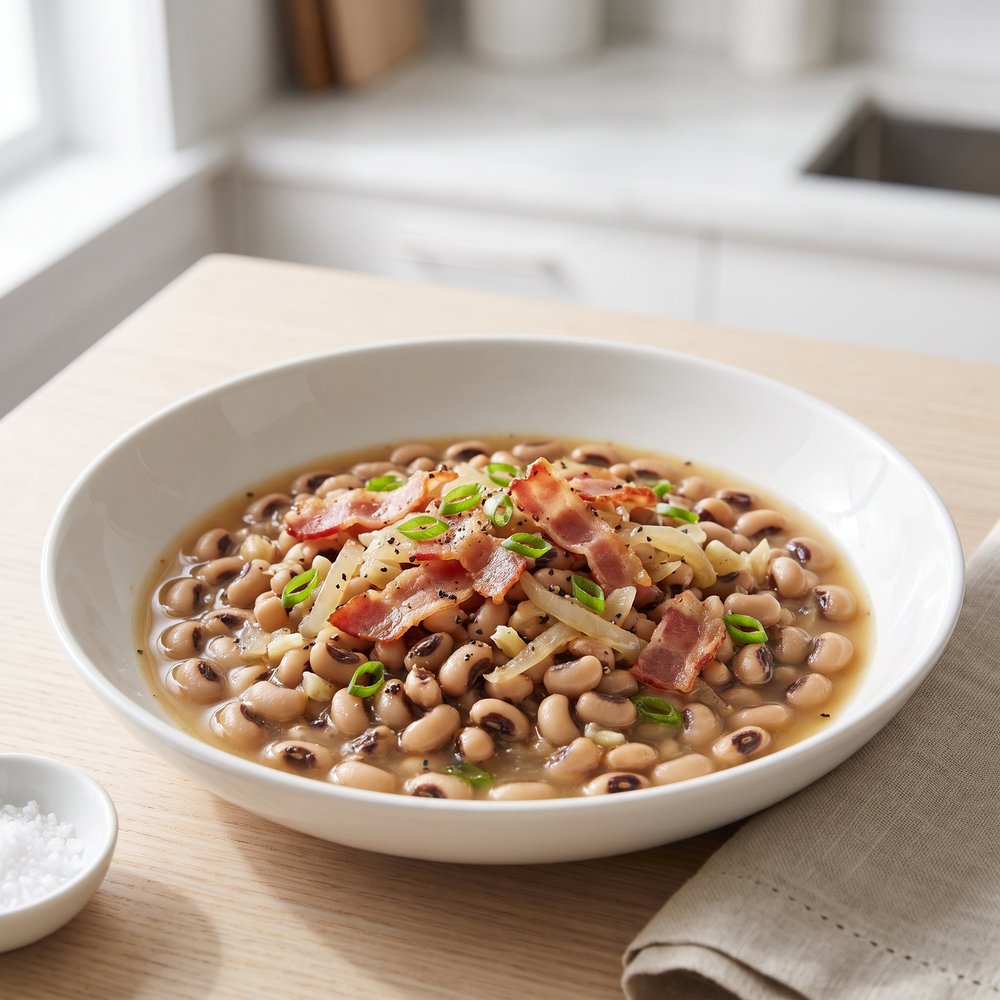 Slow Cooker Black-Eyed Peas with Bacon