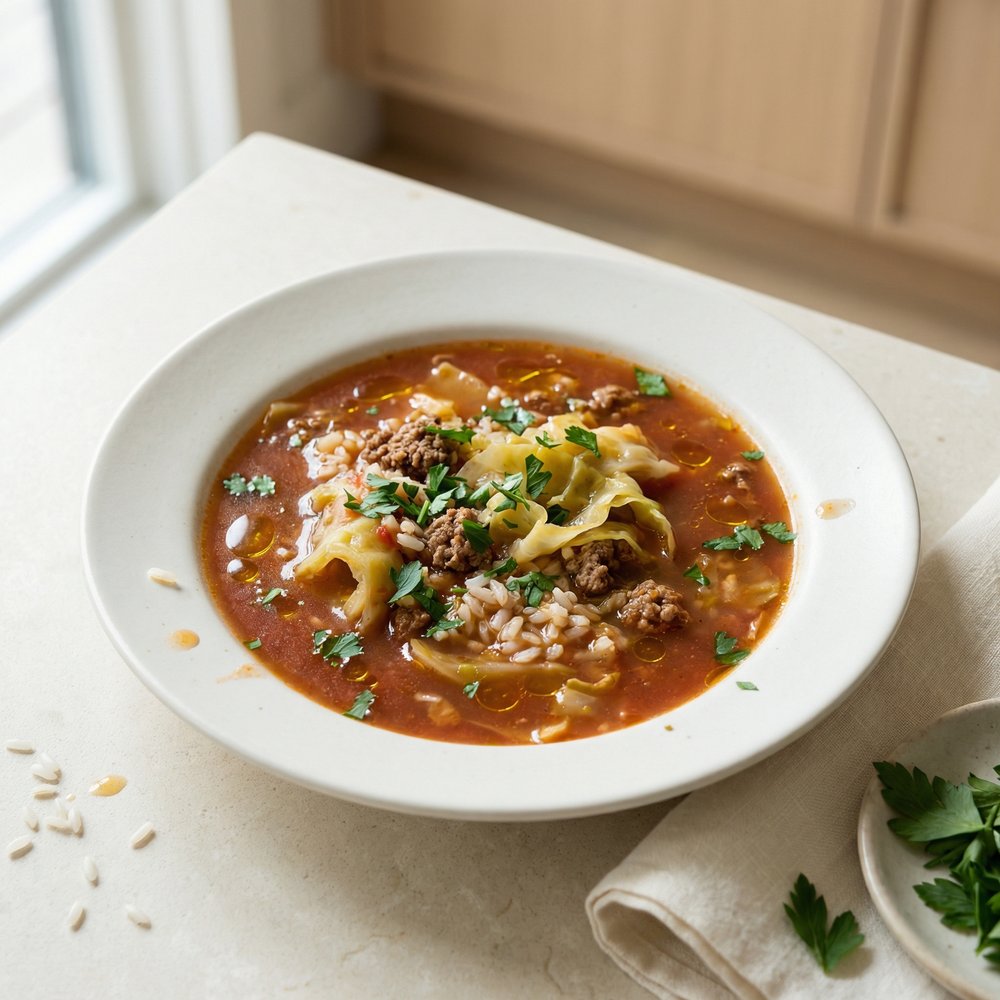 Crockpot Cabbage Roll Soup