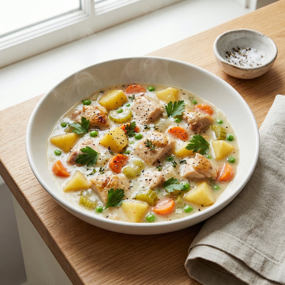 Slow Cooker Chicken Pot Pie Stew