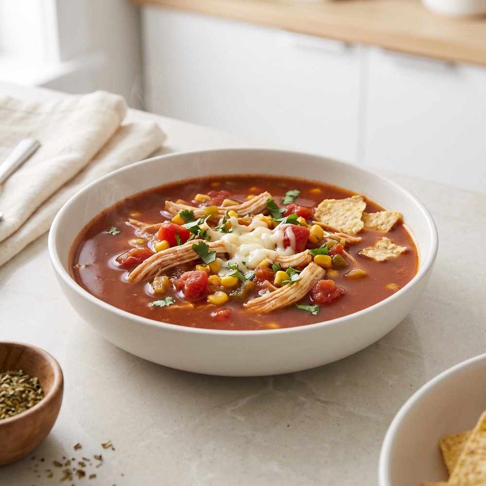 Slow Cooker Chicken Enchilada Soup