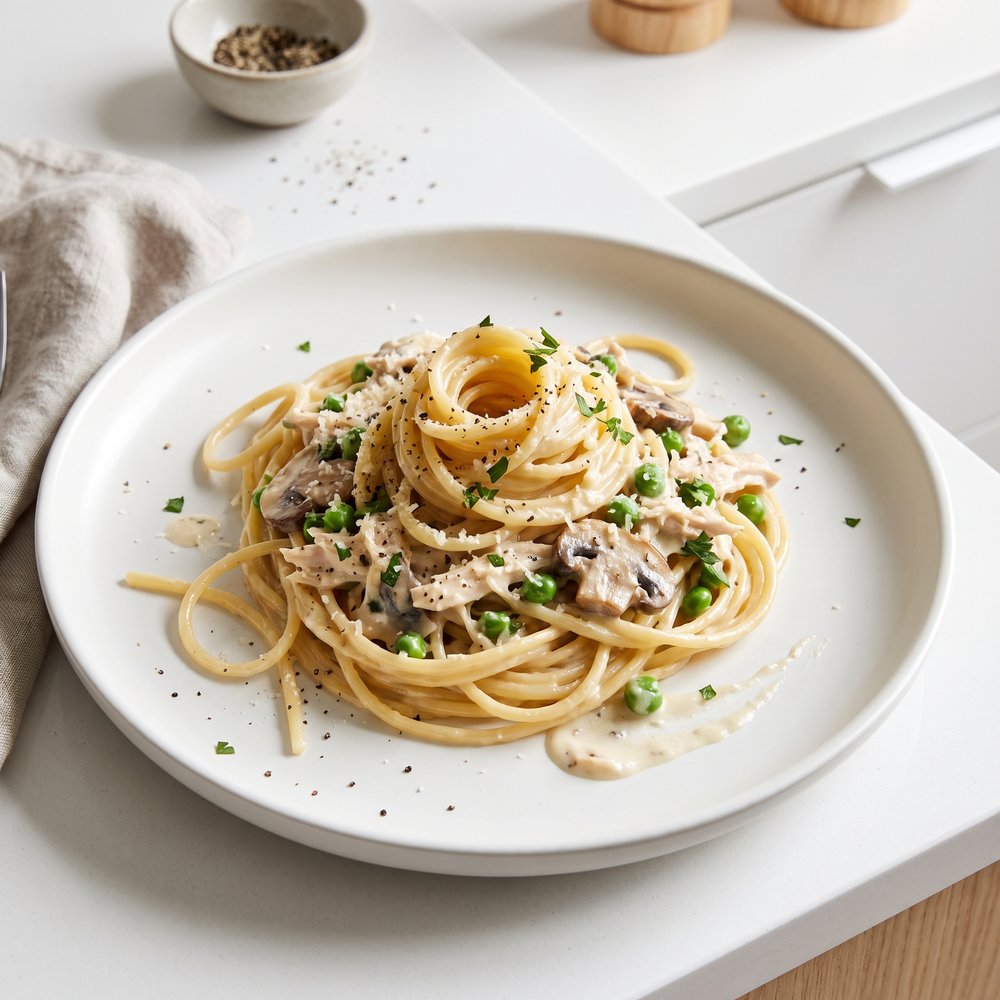 Slow Cooker Chicken Tetrazzini