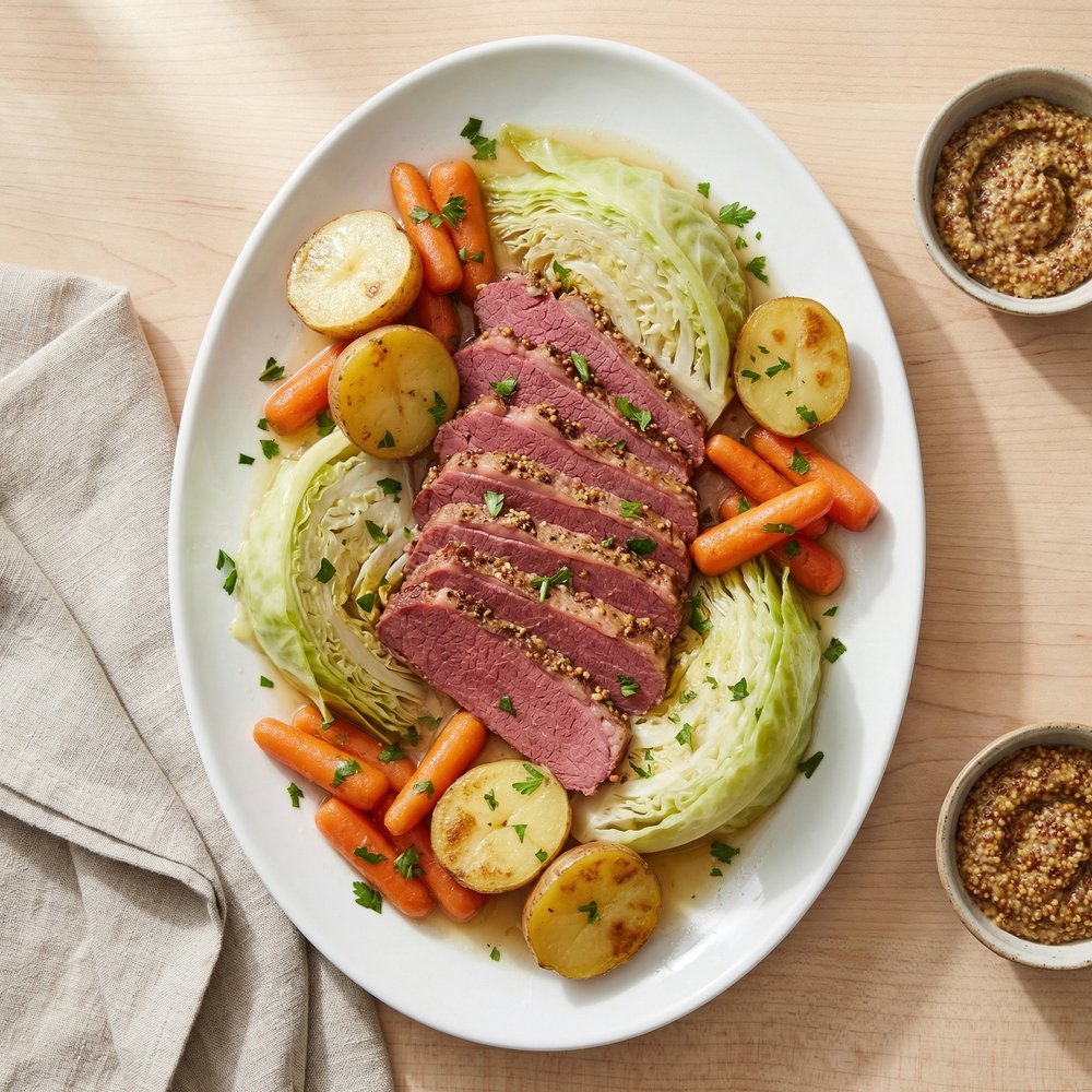 Crockpot Corned Beef with Cabbage and Vegetables