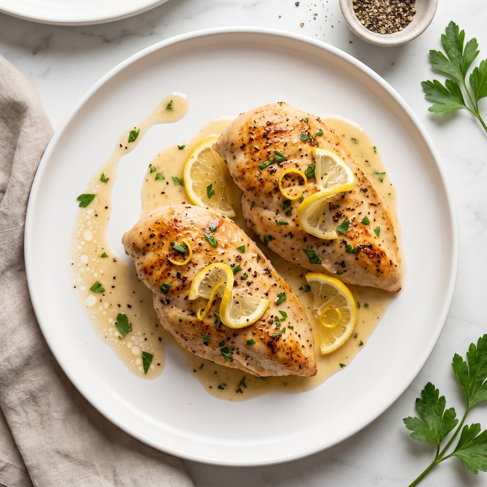 Slow Cooker Creamy Lemon Herb Chicken
