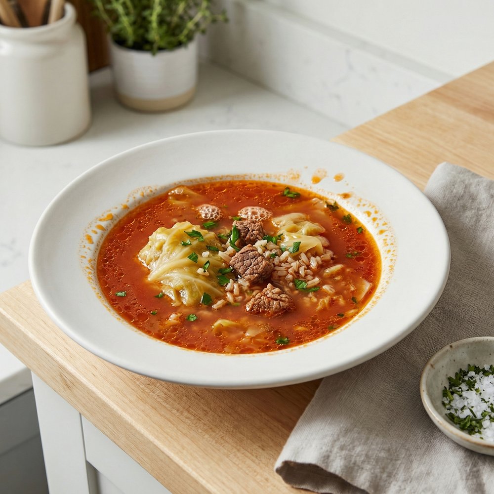 Lazy Golumpki (Stuffed Cabbage) Soup