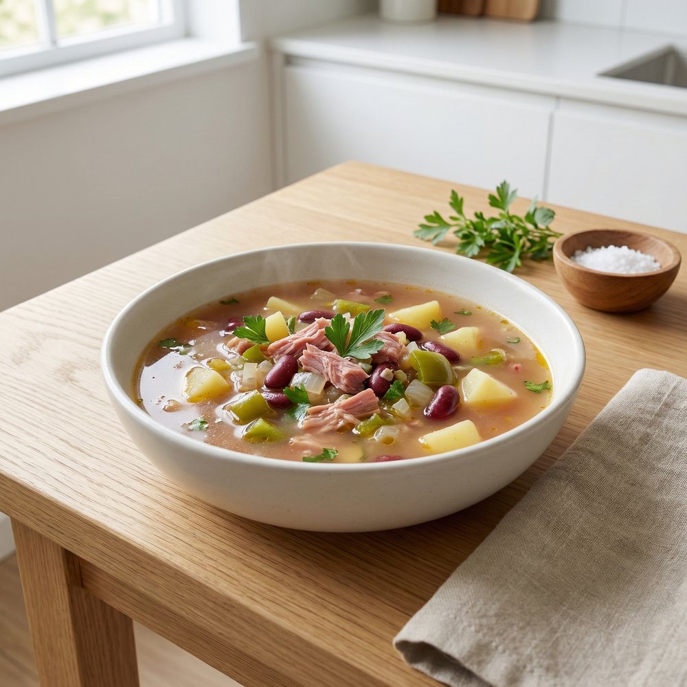 Hearty Ham Bone and Bean Soup