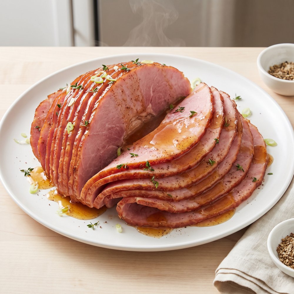 Slow Cooker Honey-Glazed Spiral Ham
