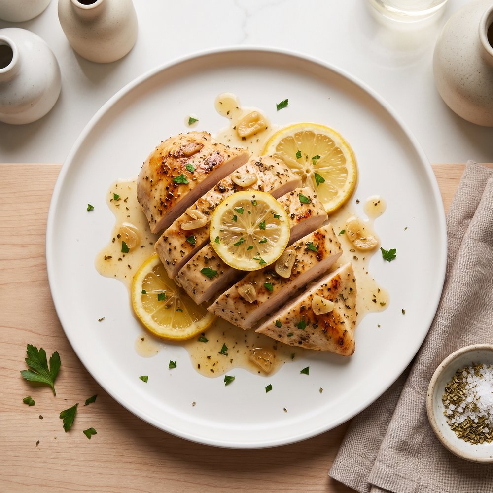 Slow Cooker Lemon Garlic Chicken