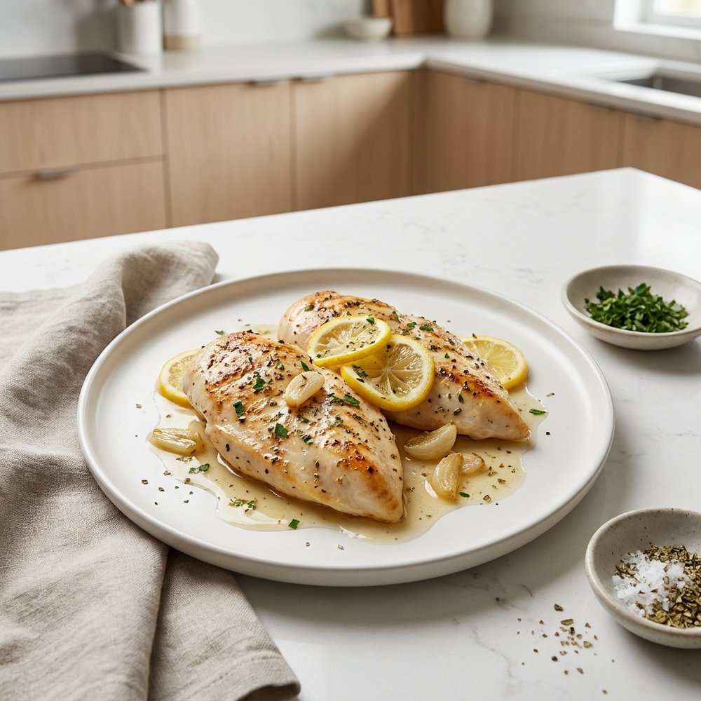 Slow Cooker Lemon Garlic Chicken