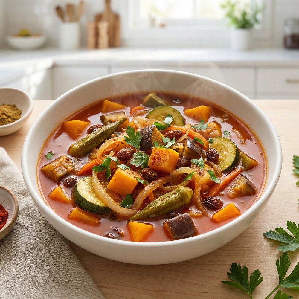 Mediterranean Veggie Slow-Cooker Stew