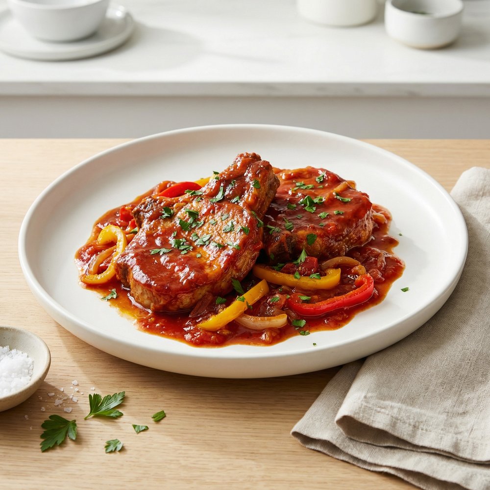 Saucy Slow Cooker Pork Chops