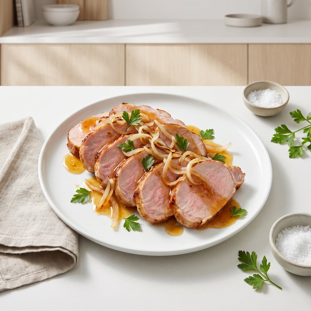 Slow Cooker Pork Loin with Tangy Glaze