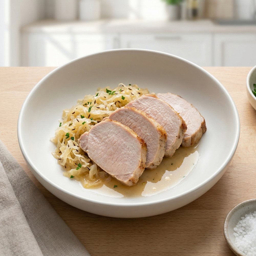 Slow Cooker Lancaster County Pork and Sauerkraut
