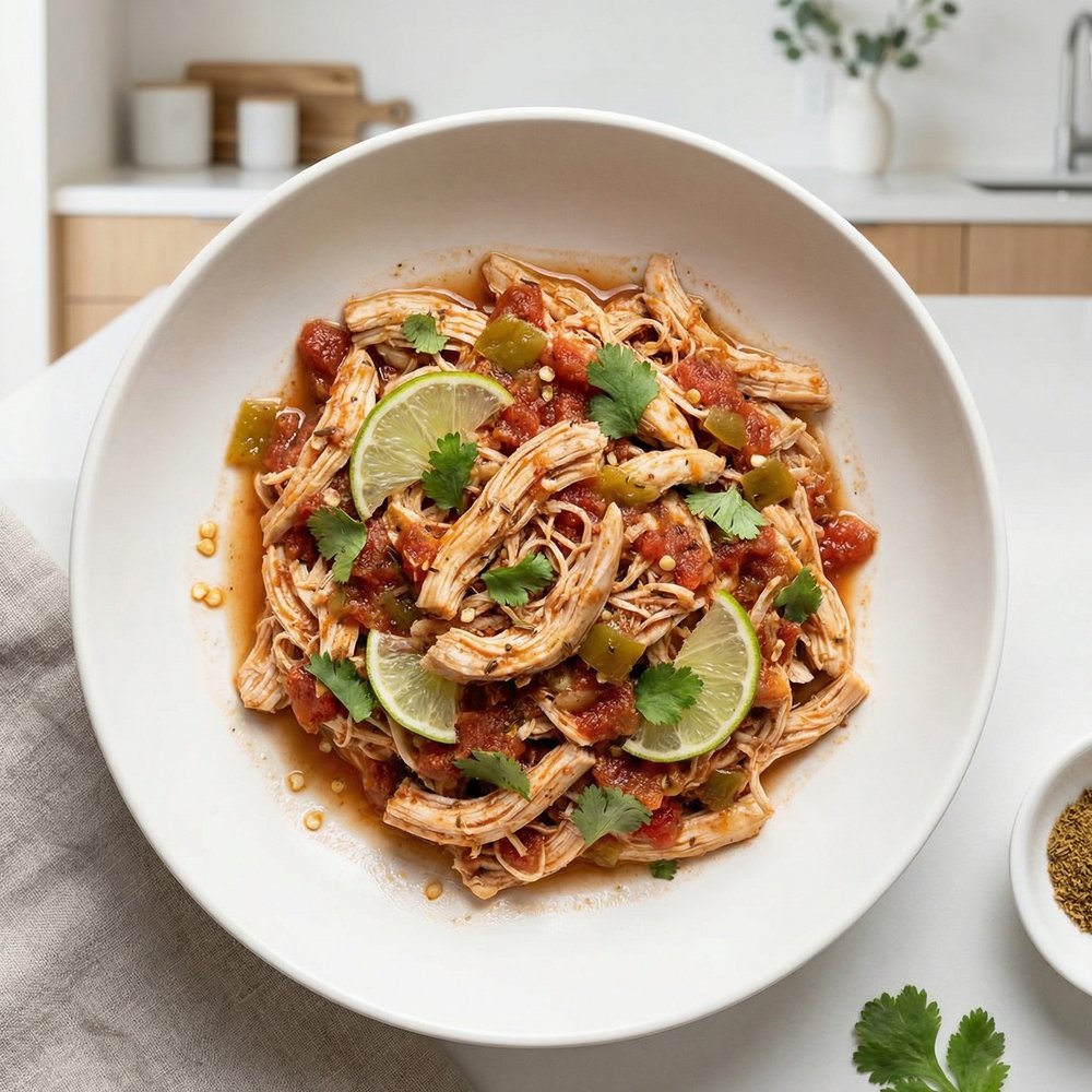 Easy Slow Cooker Salsa Chicken