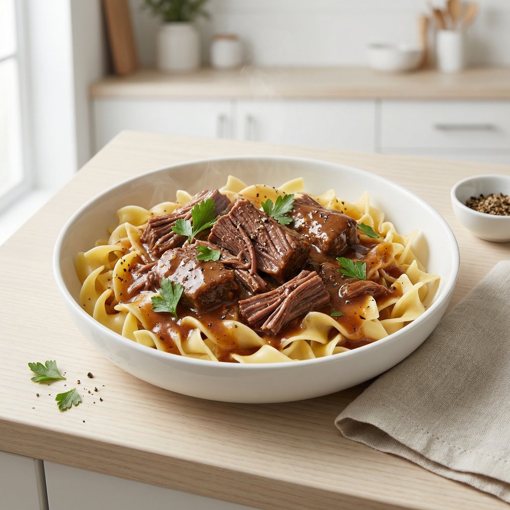 Sauerbraten Beef in Gingersnap Gravy