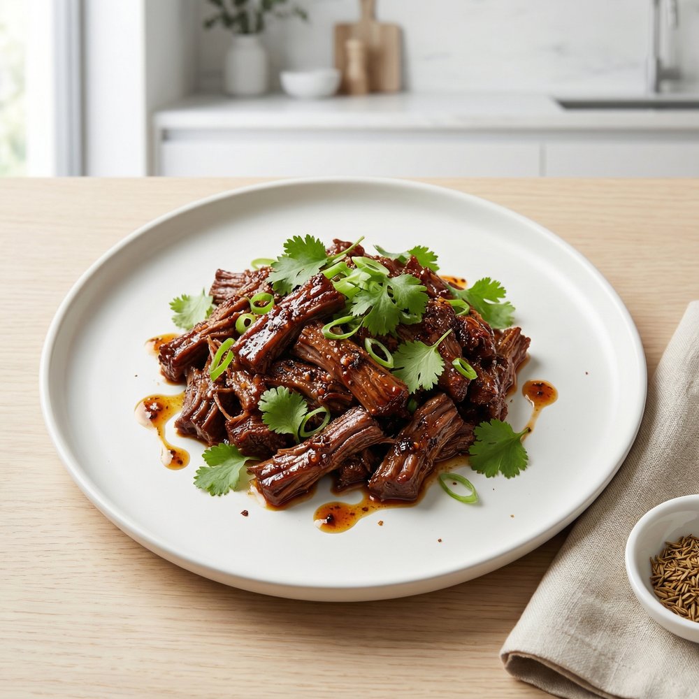 Slow Cooker BBQ Shredded Beef