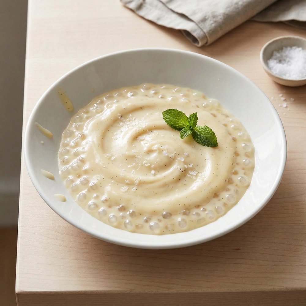 Crockpot Vanilla Tapioca Custard Pudding