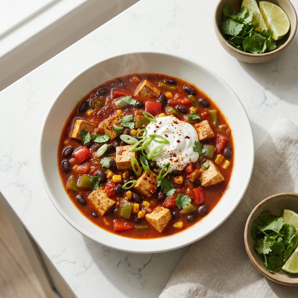 Meatiest Vegetarian Chili from Your Slow Cooker