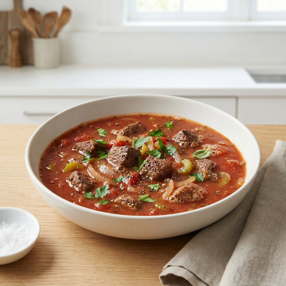 Crockpot Venison Stew with Red Wine and Herbs