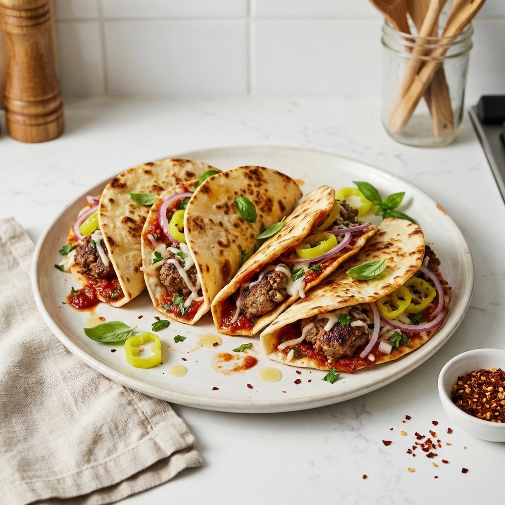 Crispy Meatball Sub Street Tacos