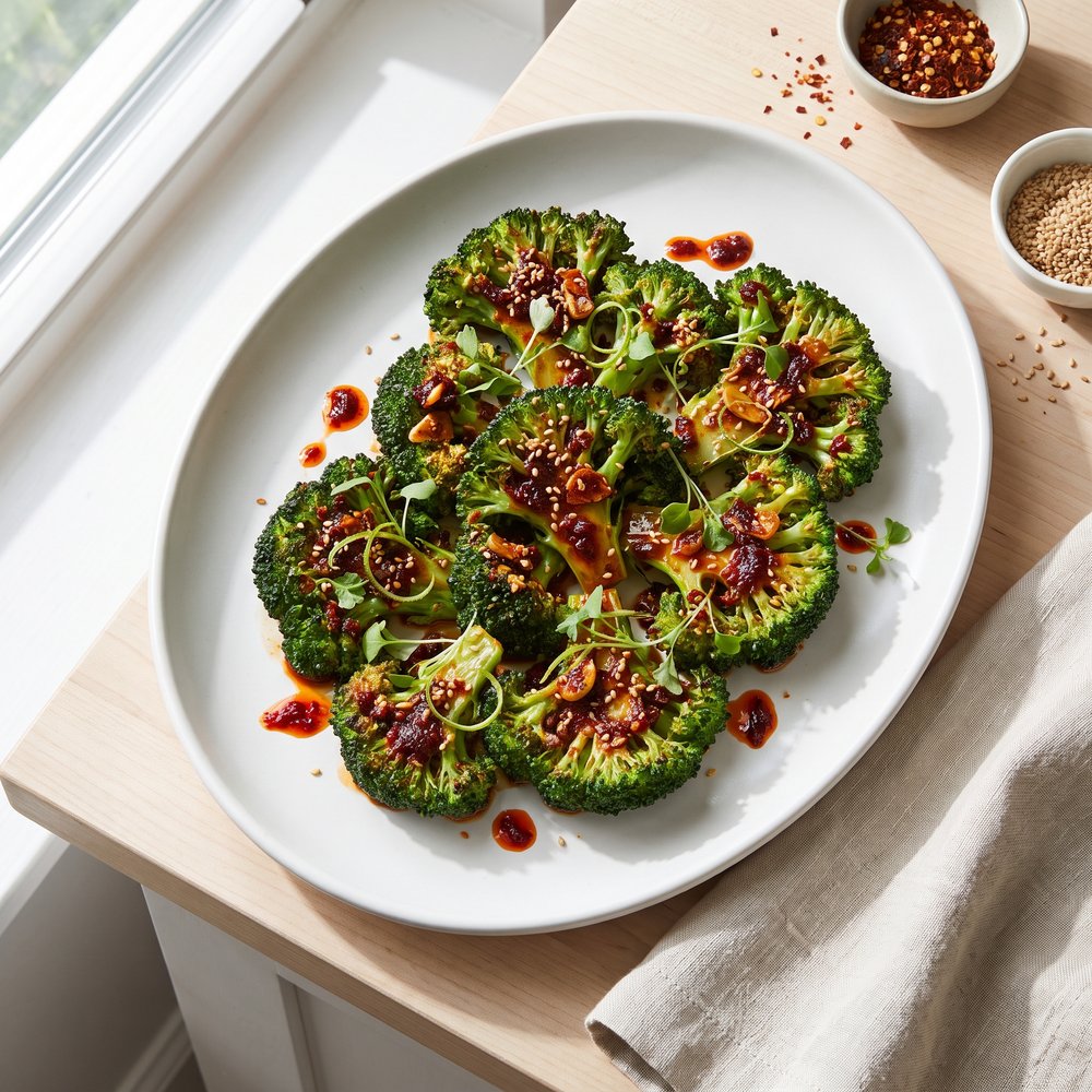 Smashed Sambal Broccoli