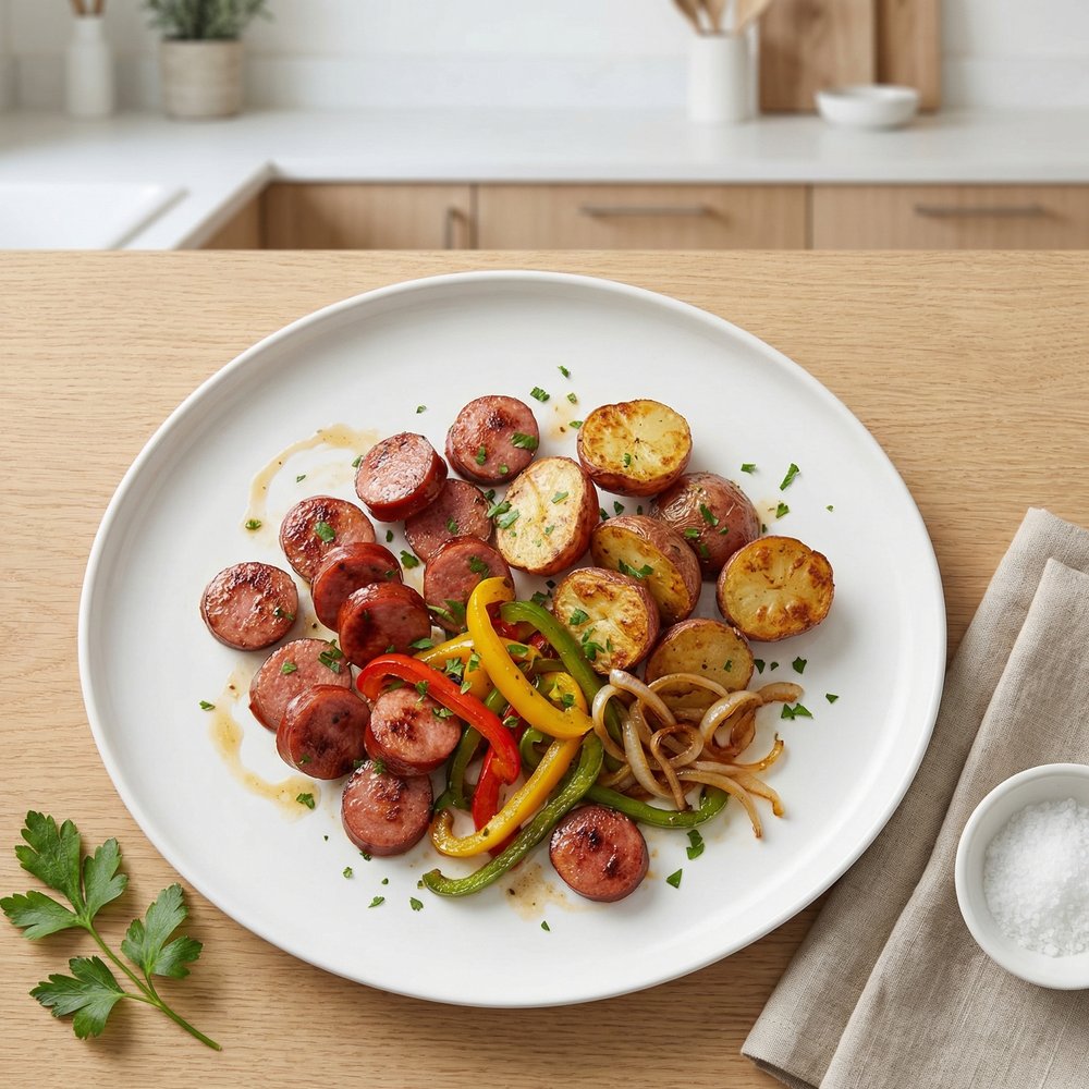Kielbasa with Peppers and Potatoes