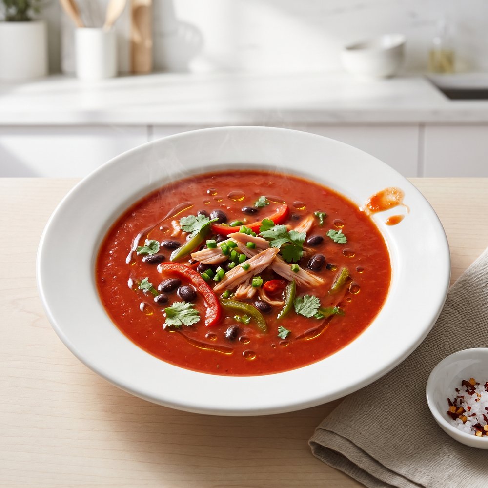Smoked Turkey & Black Bean Chili-Style Soup