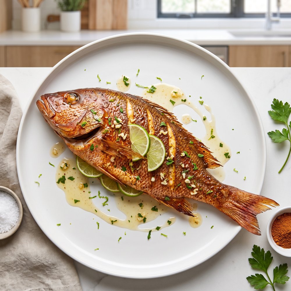 Smoked Whole Snapper