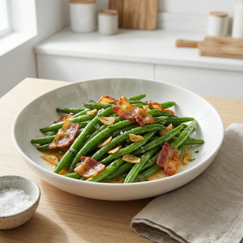 Bacon-Stirred Green Beans