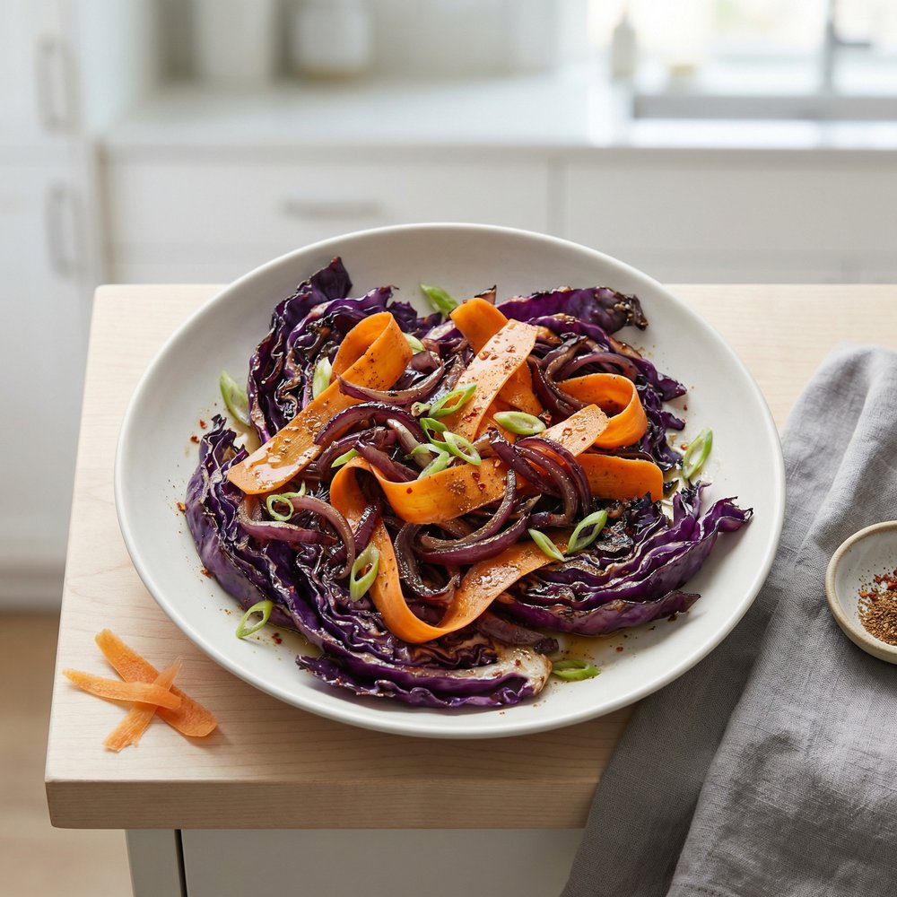 Smoky Red Cabbage and Carrot Slaw