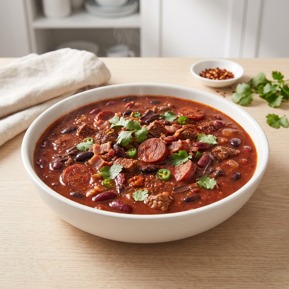Smoky Chorizo and Chocolate Chili