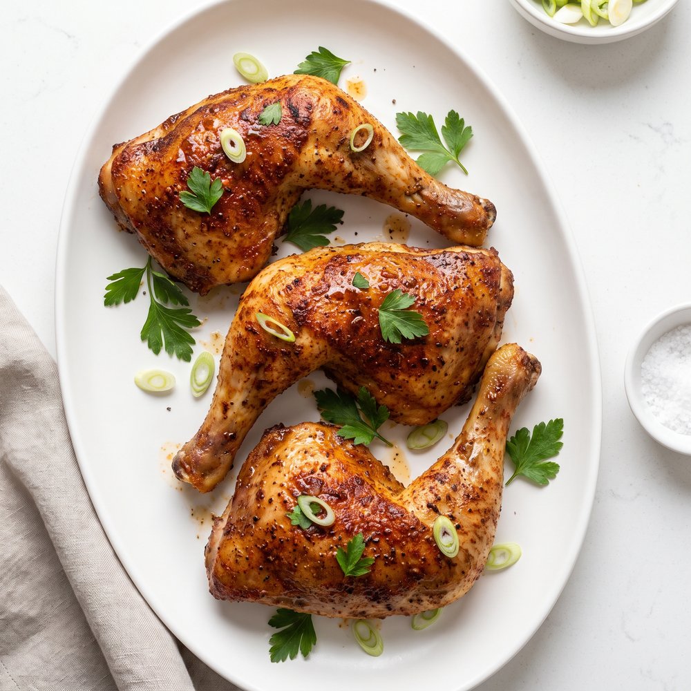 Smoky Dry-Rubbed Chicken Leg Quarters