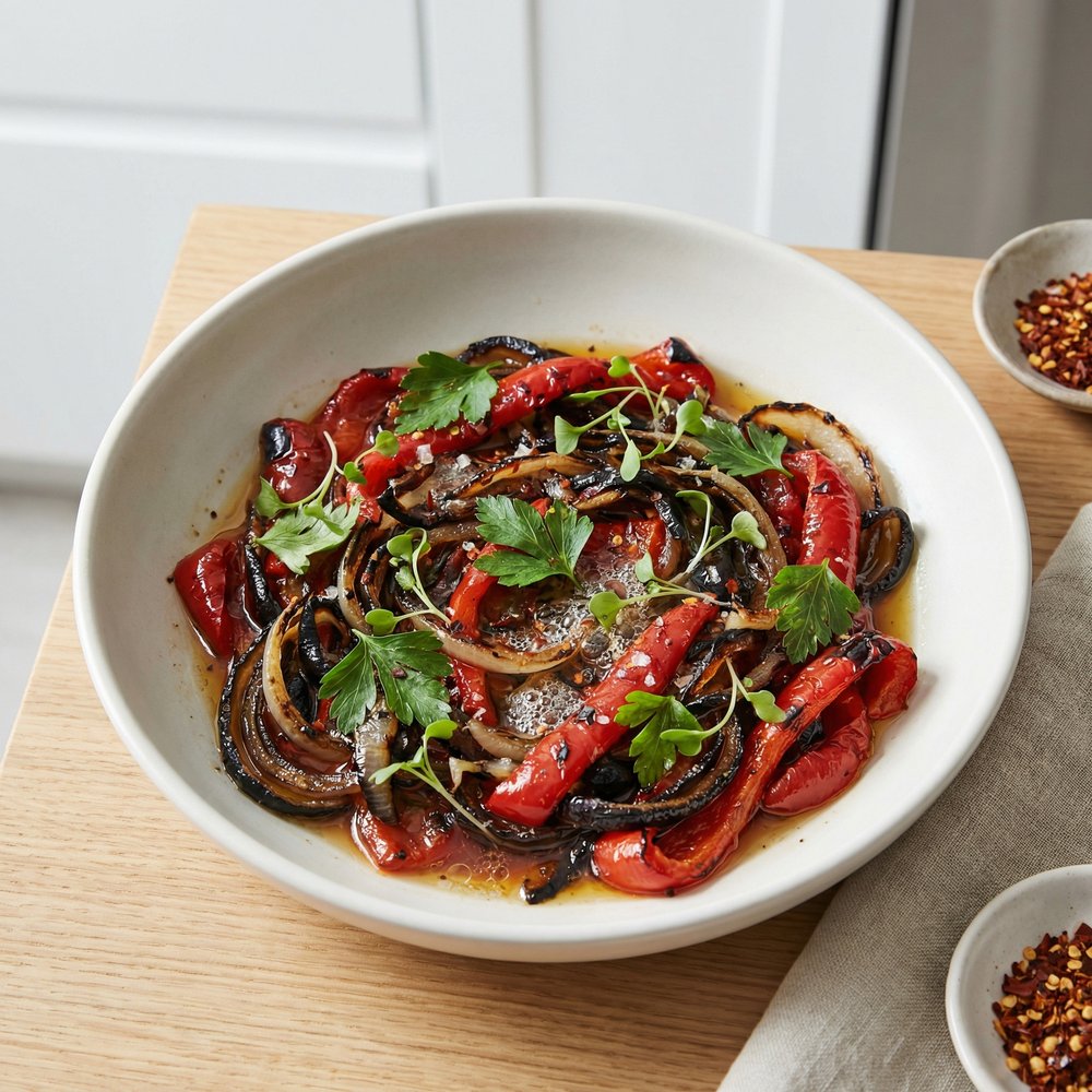 Charred Onion and Pepper Relish