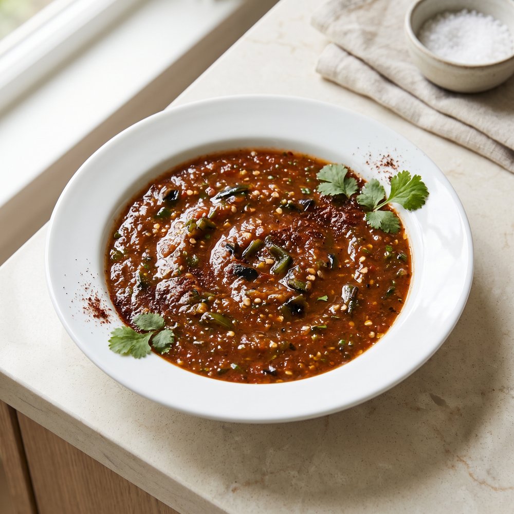 Smoky Fire-Roasted Poblano Salsa