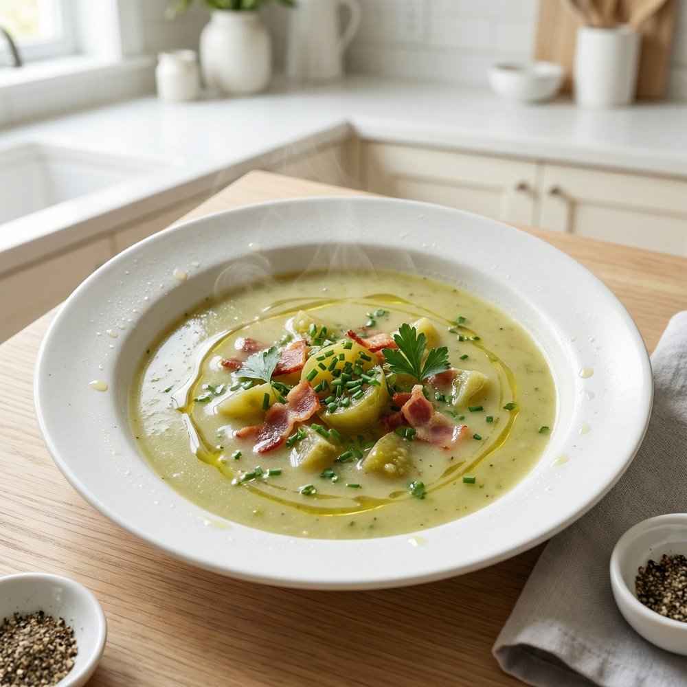Green Tomato and Bacon Soup