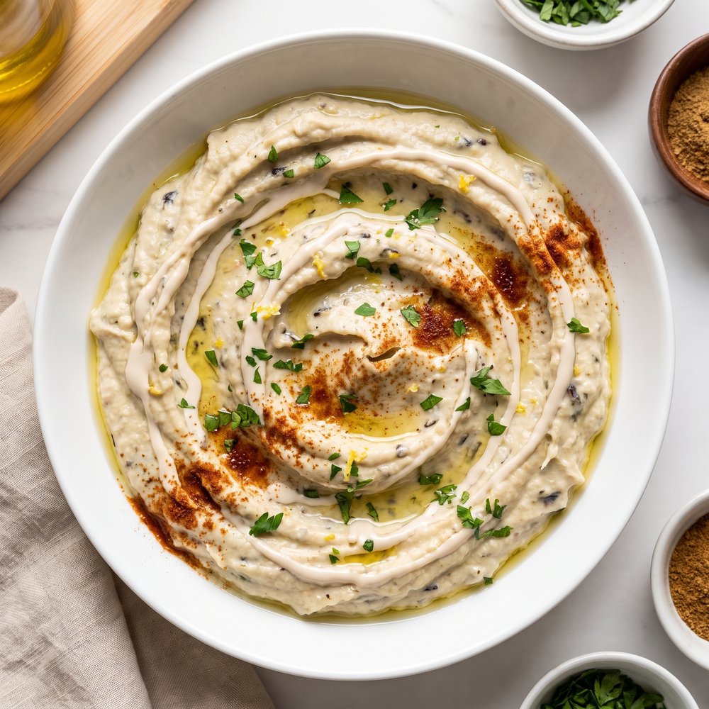 Smoky Grilled Eggplant Baba Ganoush
