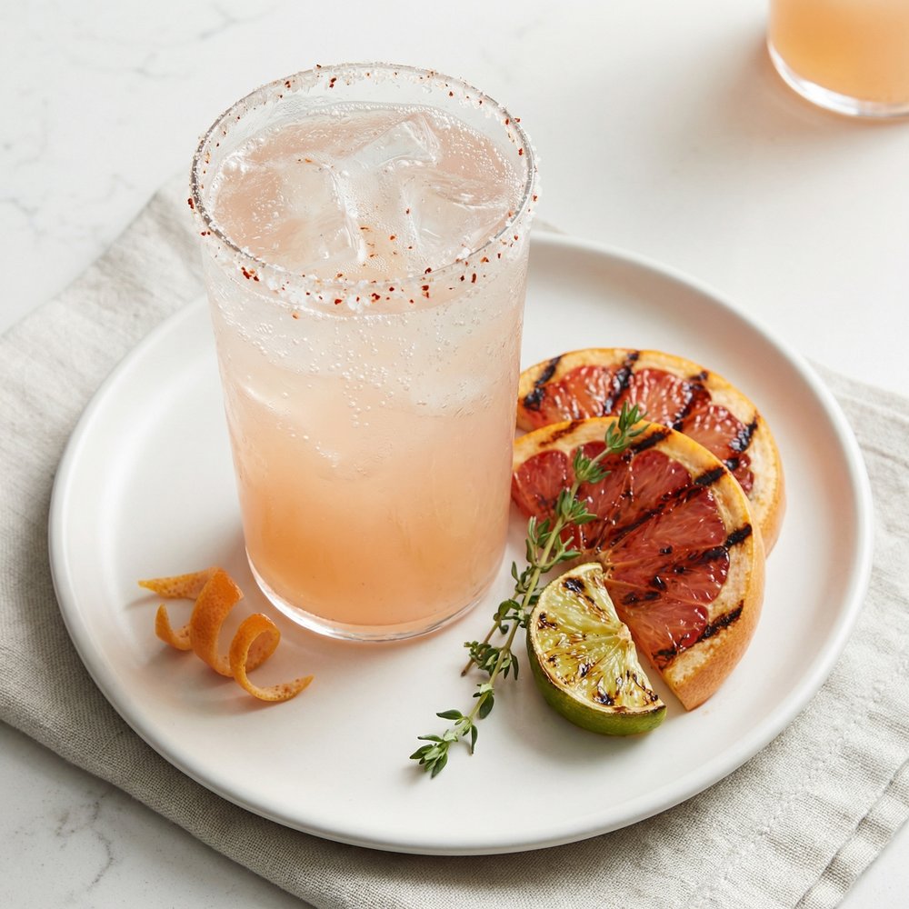Grilled Grapefruit Paloma Cocktail