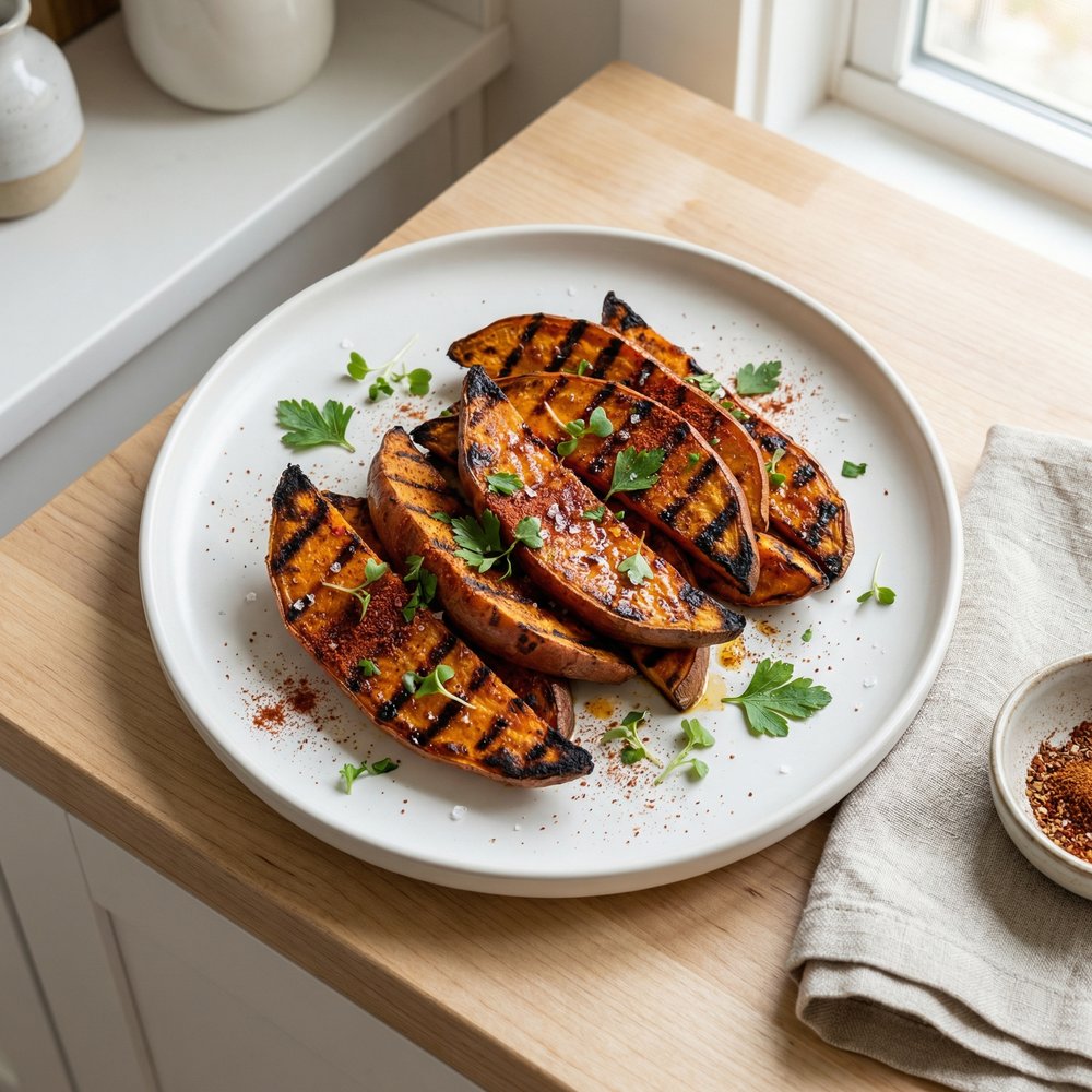 Grilled Sweet Potato Wedges