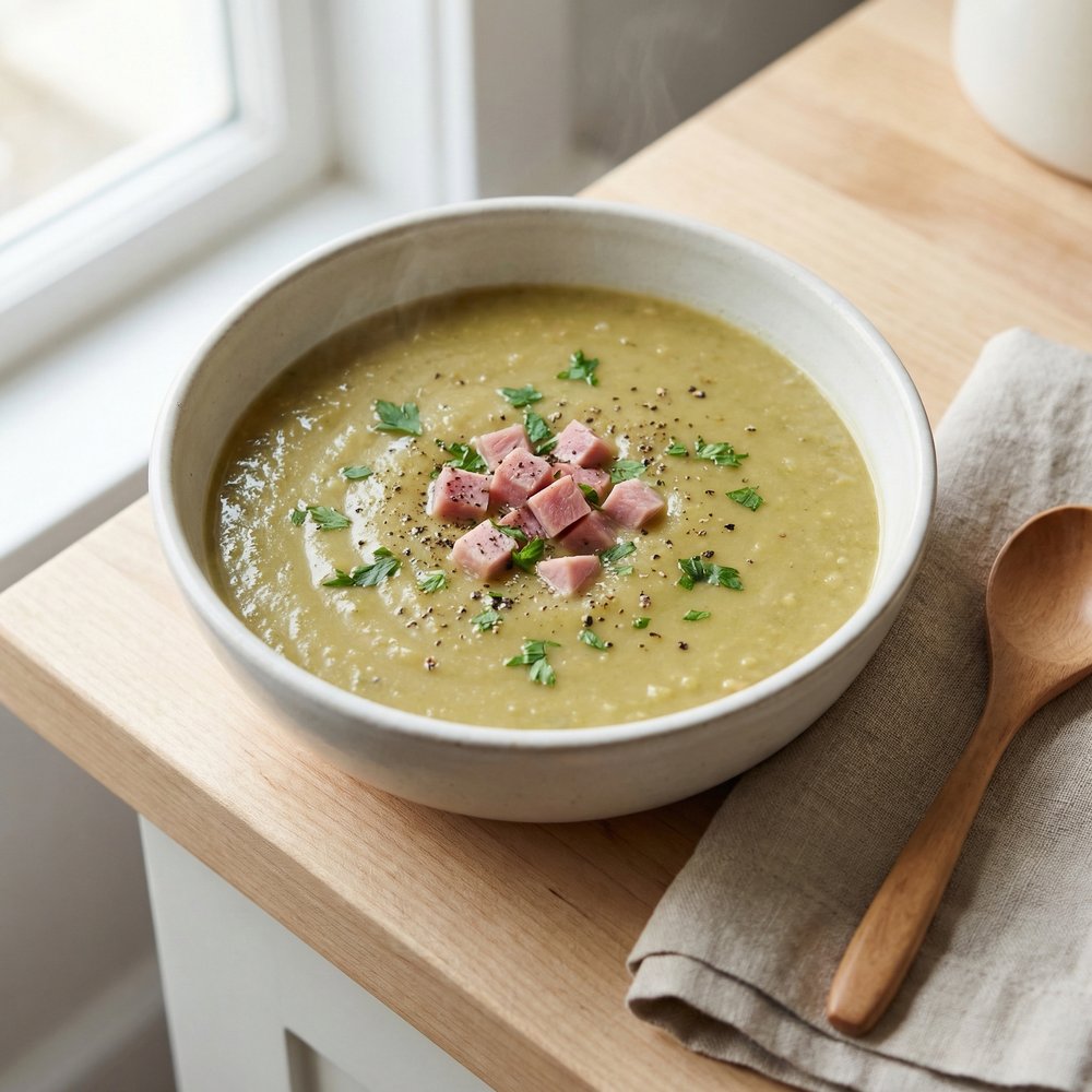 Hearty Ham and Split Pea Soup — A Comforting Bowl