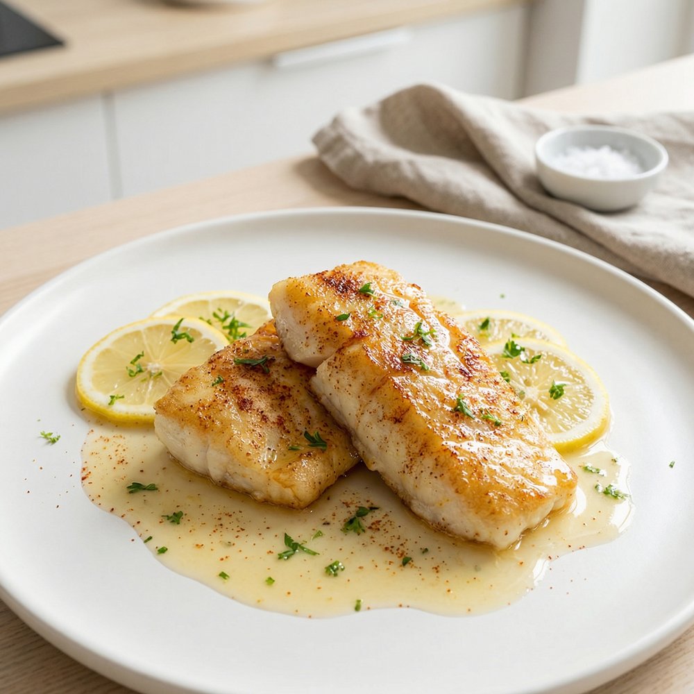 Smoky Paprika Pan-Fried Cod with Lemon